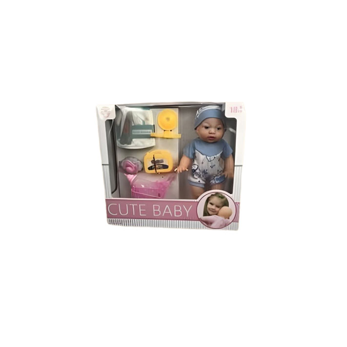 دمية CUTE BABY مع طقم العناية الكامل