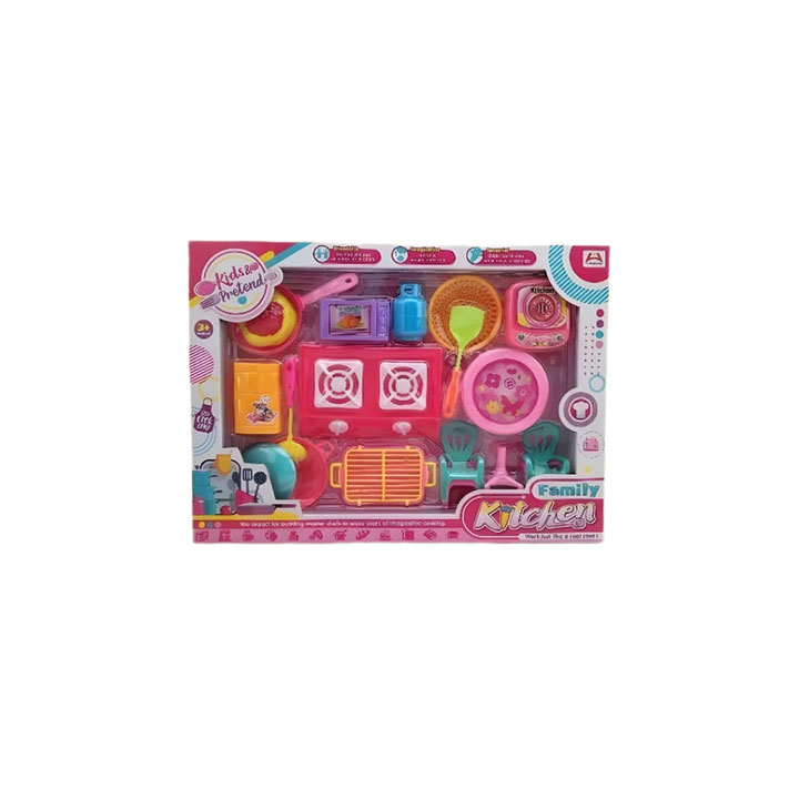 طقم المطبخ العائلي للأطفال – أدوات طهي ولعب متكاملة