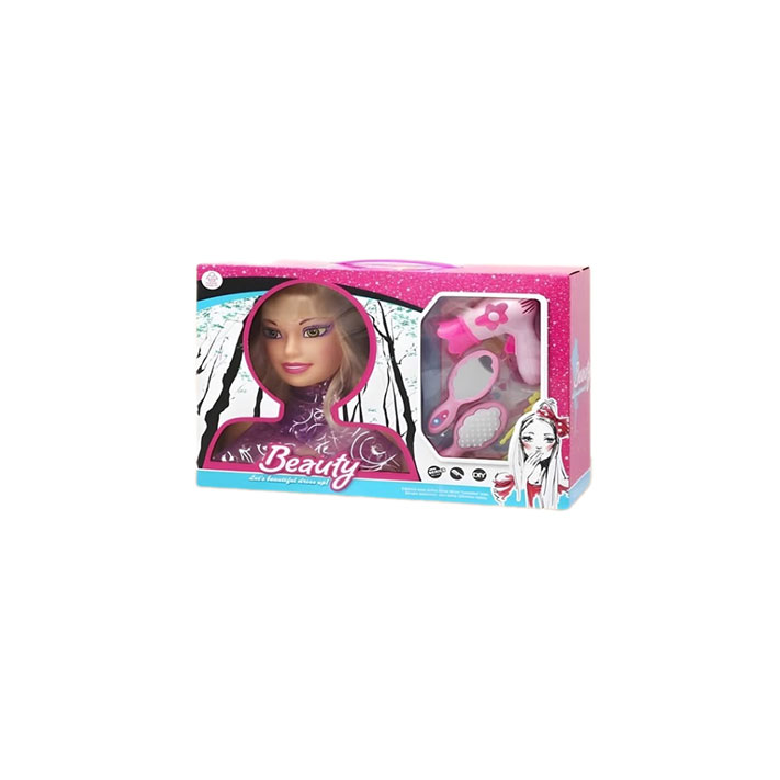 طقم رأس التصفيف للبنات – لعبة المكياج وتسريح الشعر