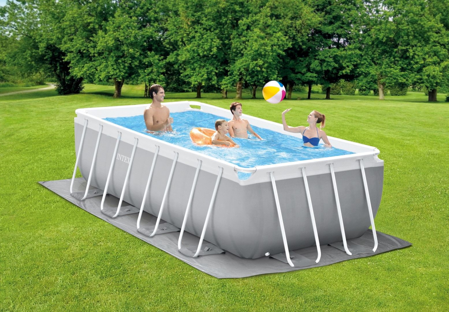 26790 – INTEX PRISM FRAME POOL (4. 00m x 2. 00m x 1. 22m) RECTANGULAR with Filter Pump