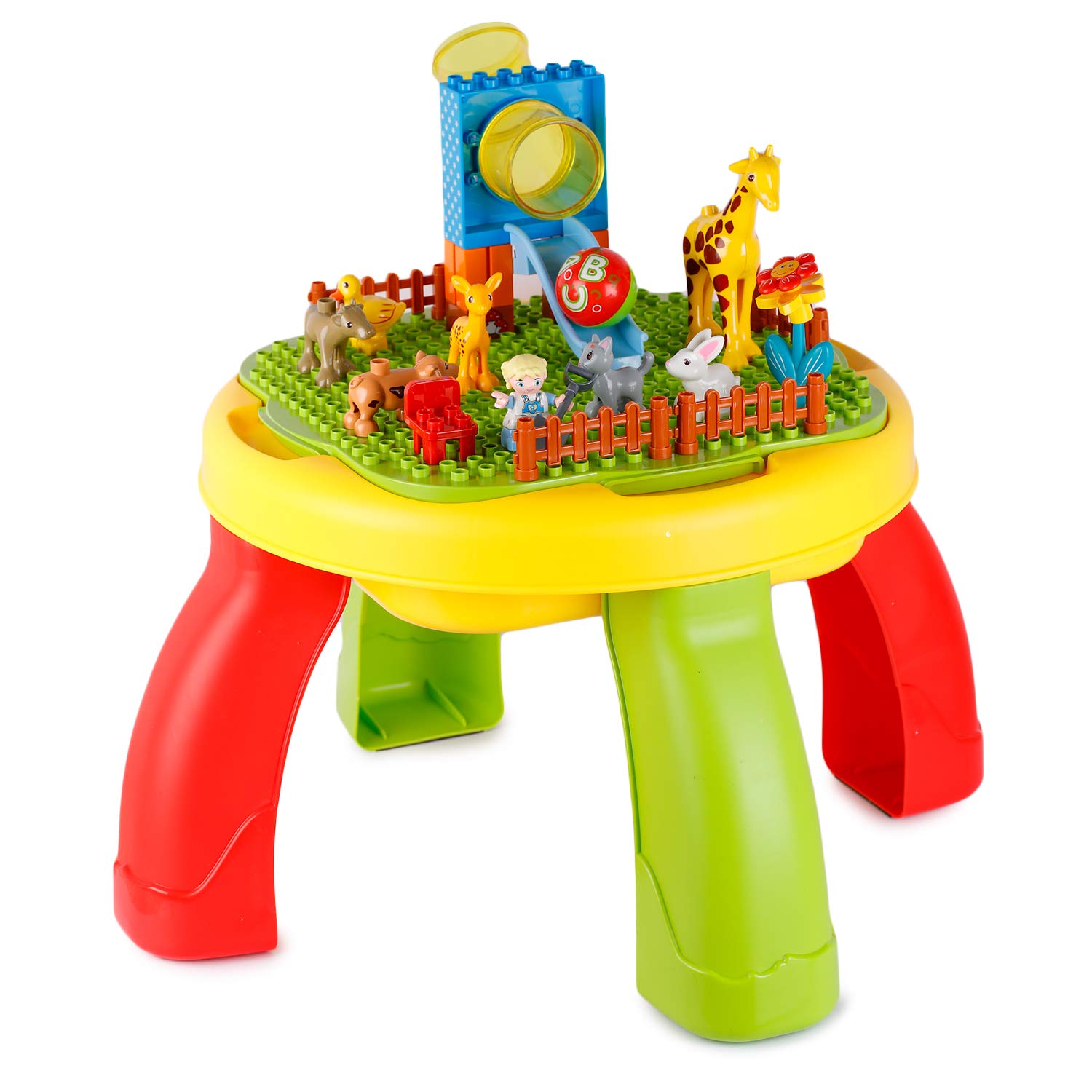 Funny Zoo Buliding Blocks Cum Study Table Set