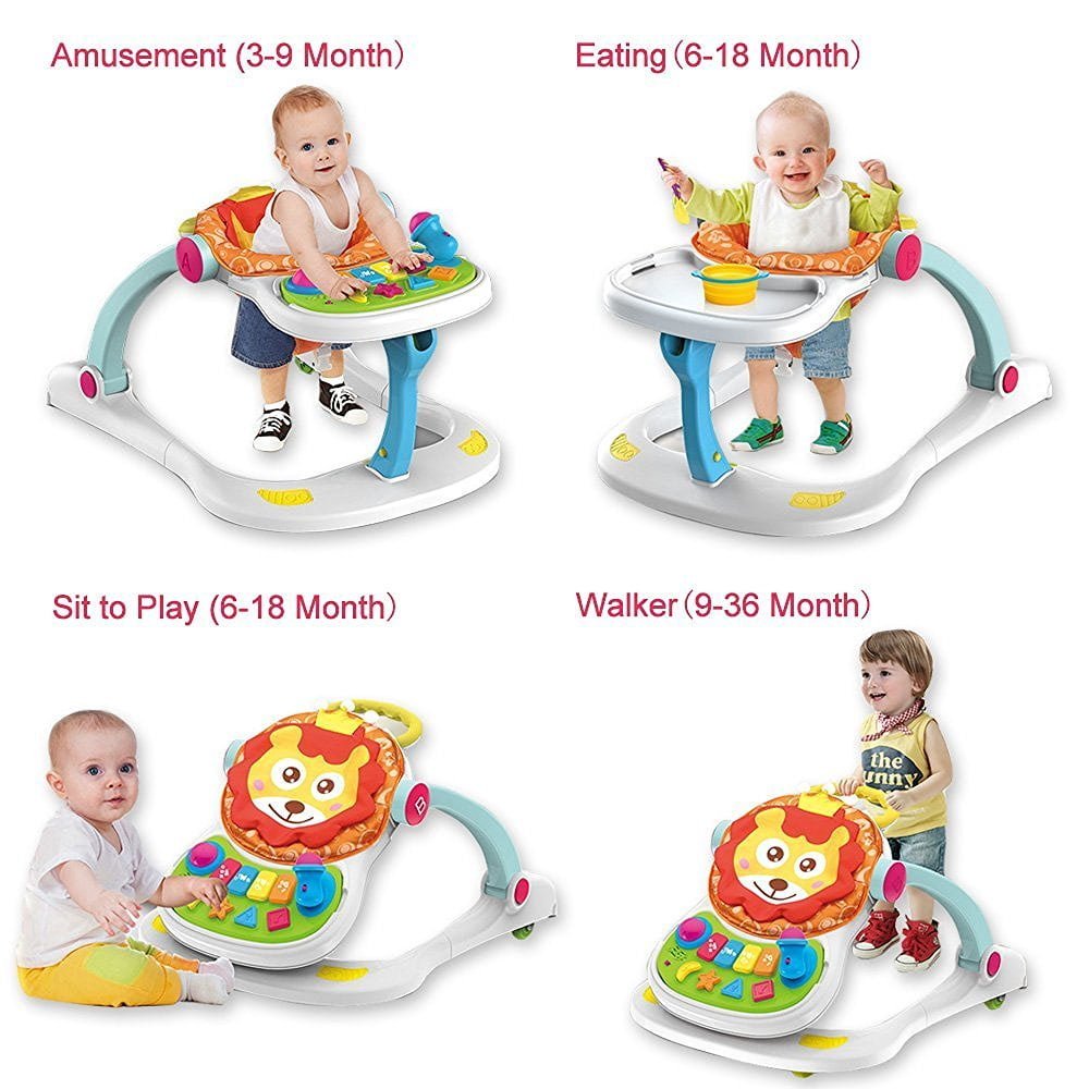 4 in 1 Sitting , Standing , Feeding & Learning Activity Piano Baby Walker