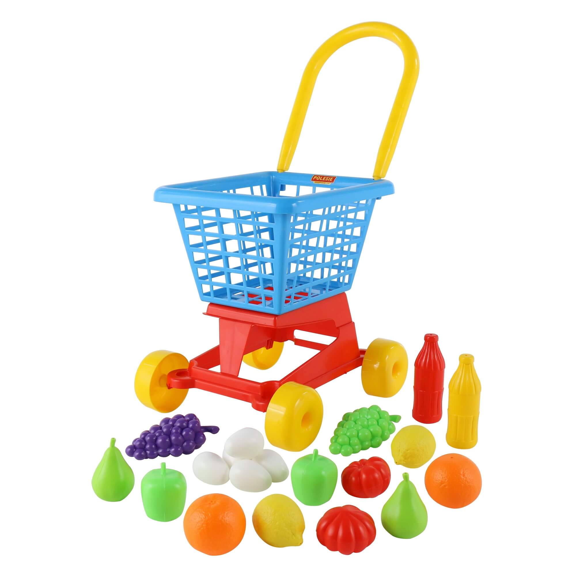 Shopping trolley with food set