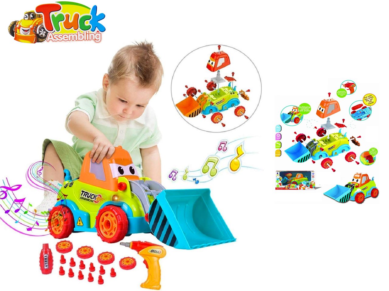 DIY تجميع لعبة جرافة - ألعابي