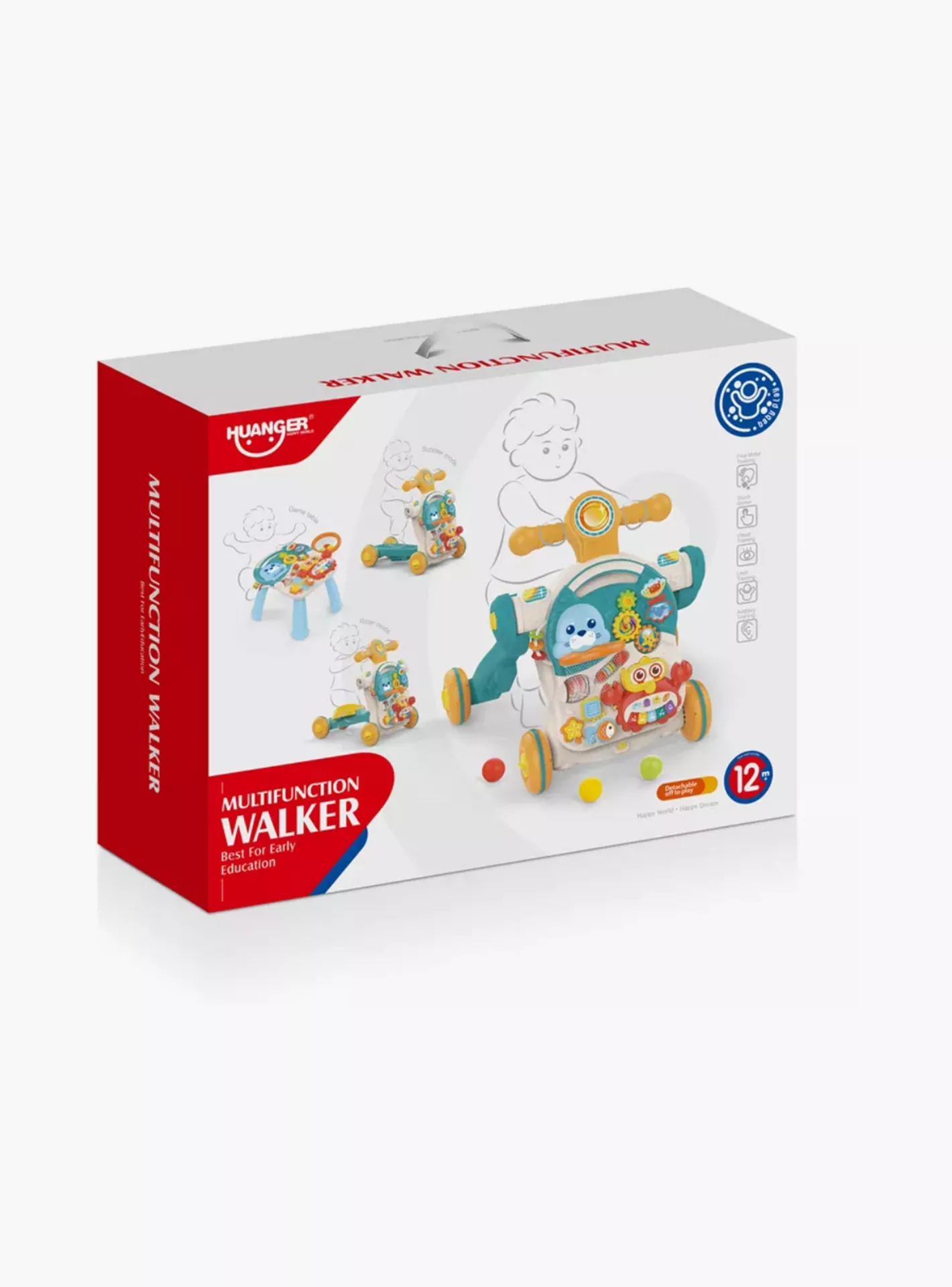 هوانجر – مشاية أطفال تعليمية موسيقية 4 في 1 أخضر - ألعابي