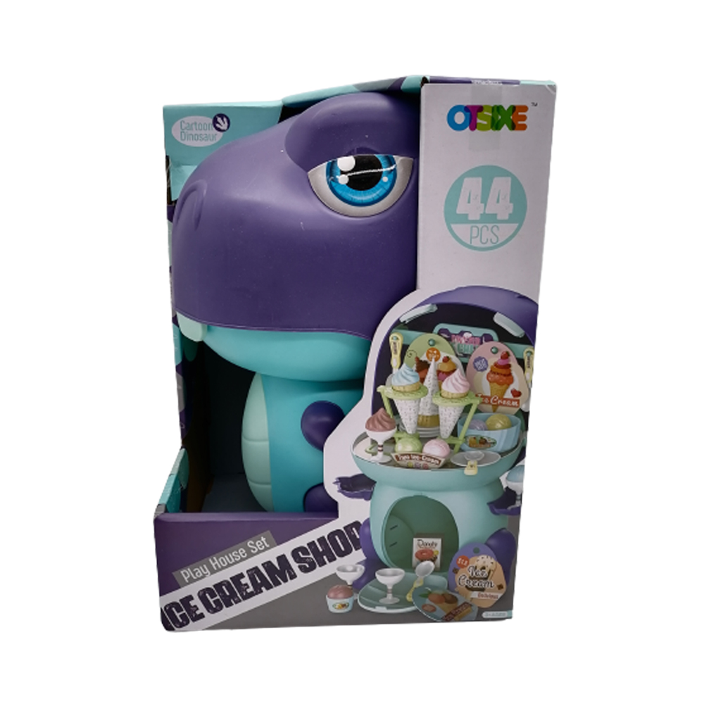 مجموعة لعبة محل آيس كريم الديناصور من 44 قطعه - ألعابي