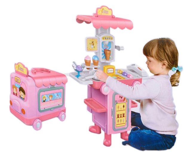 2 في 1 باص و محل والآيس كريم - ألعابي