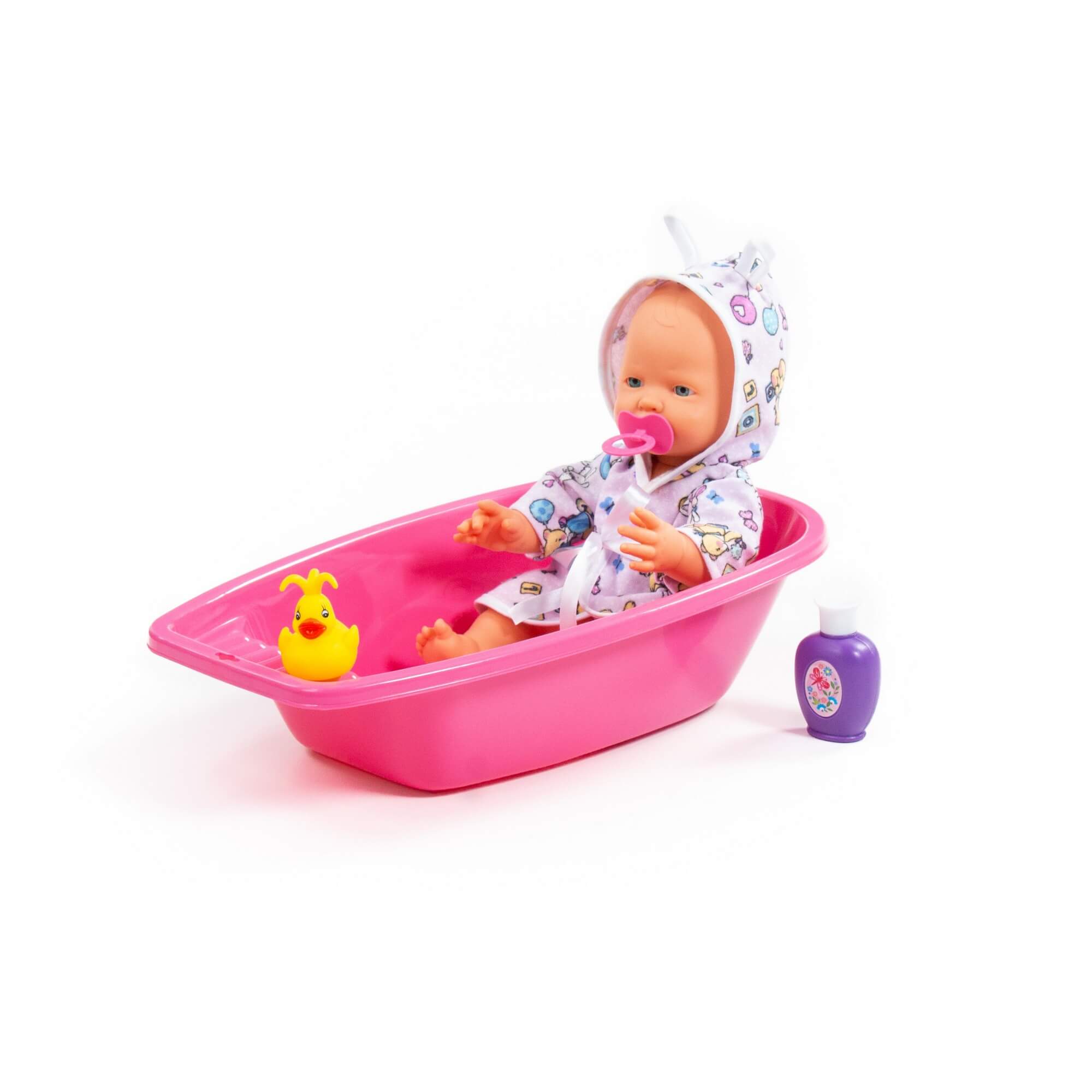 دمية Jolly baby ، طقم للاستحمام و الحوض، قطعتين - ألعابي