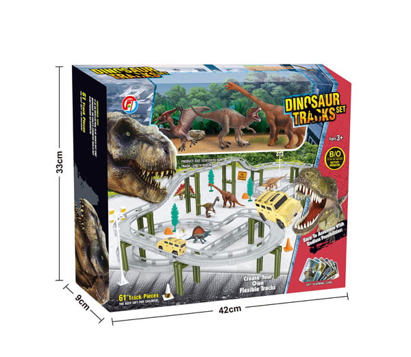 مسار سباق العالم الديناصورات 61 قطعه - ألعابي