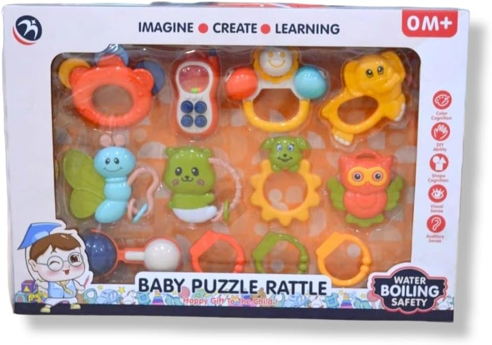 Baby Puzzle Rattle Set – Educational & Fun Toy for Infants