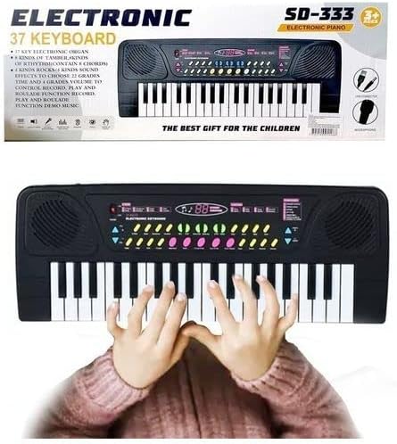 Electronic 37-Key Keyboard with Microphone – Musical Fun for Kids