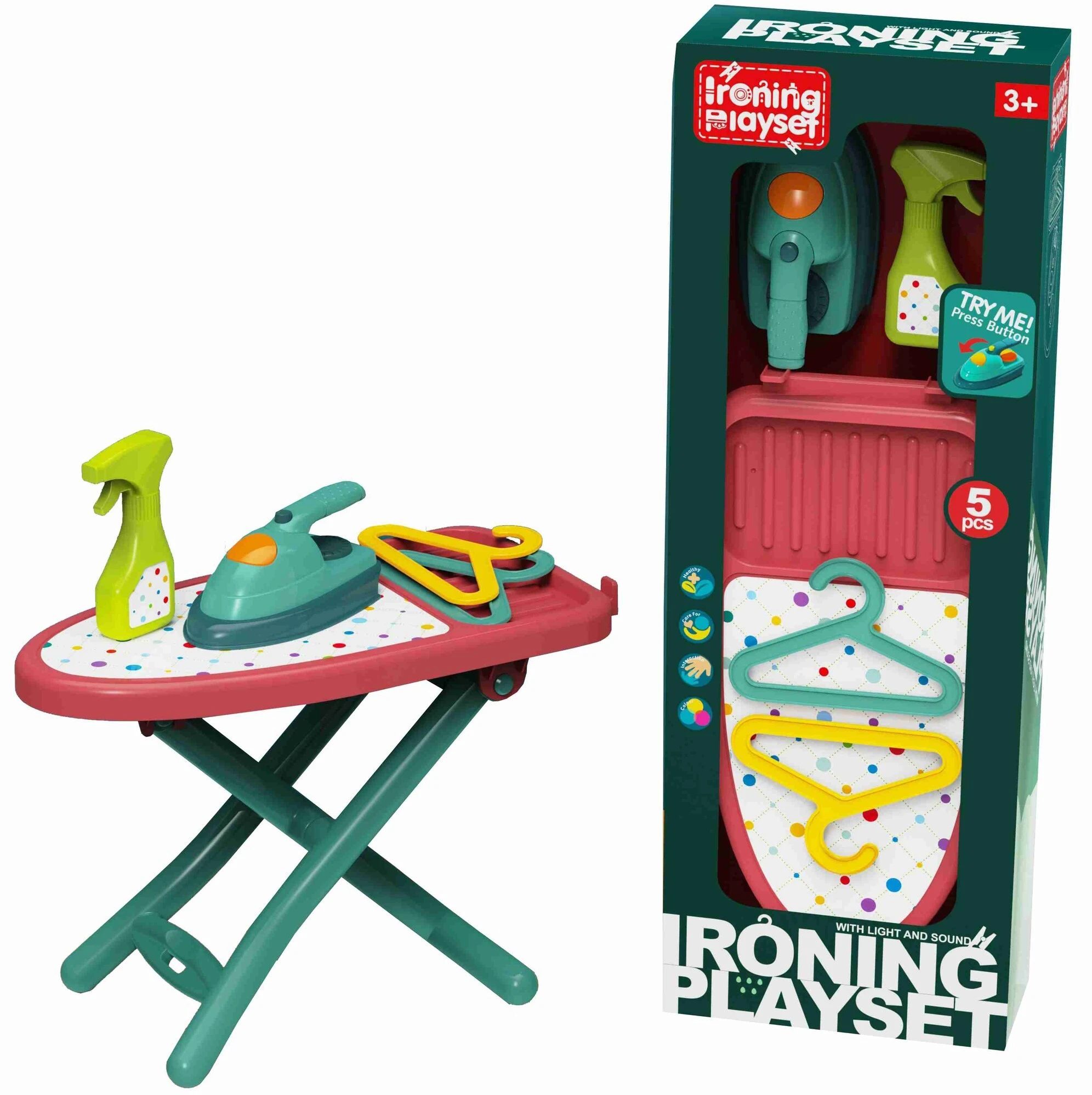 Ironing Playset with Light and Sound Kid’s Pretend Play