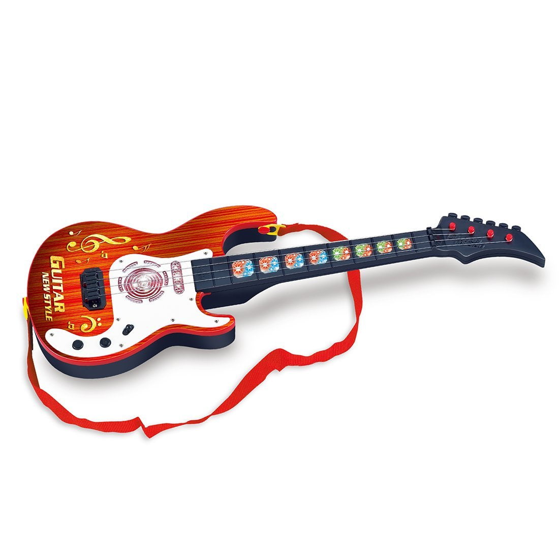 Kids Guitar Simulation Cute 4 String Guitar LED Light Musical