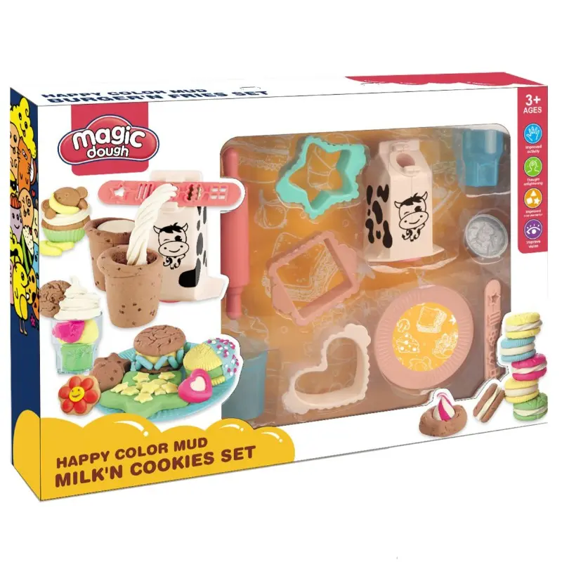 Magic Dough Colored Mud Milk n Cookies Set