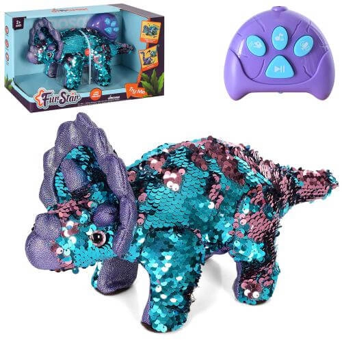 Sparkling Triceratops Dinosaur Remote Control Toy