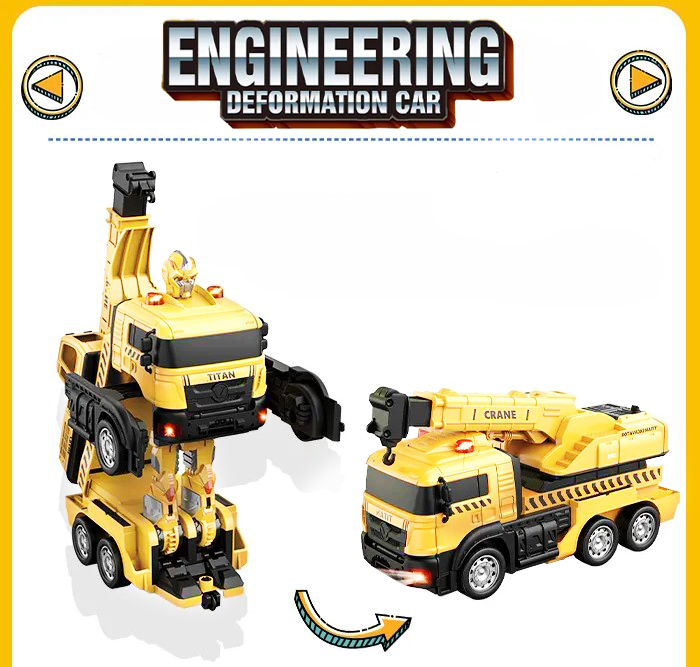 Transforming Crane Truck – Remote Control Robot Construction Vehicle