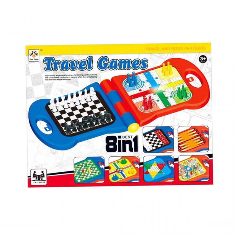Travel Table Game 8 In 1 Classic Games