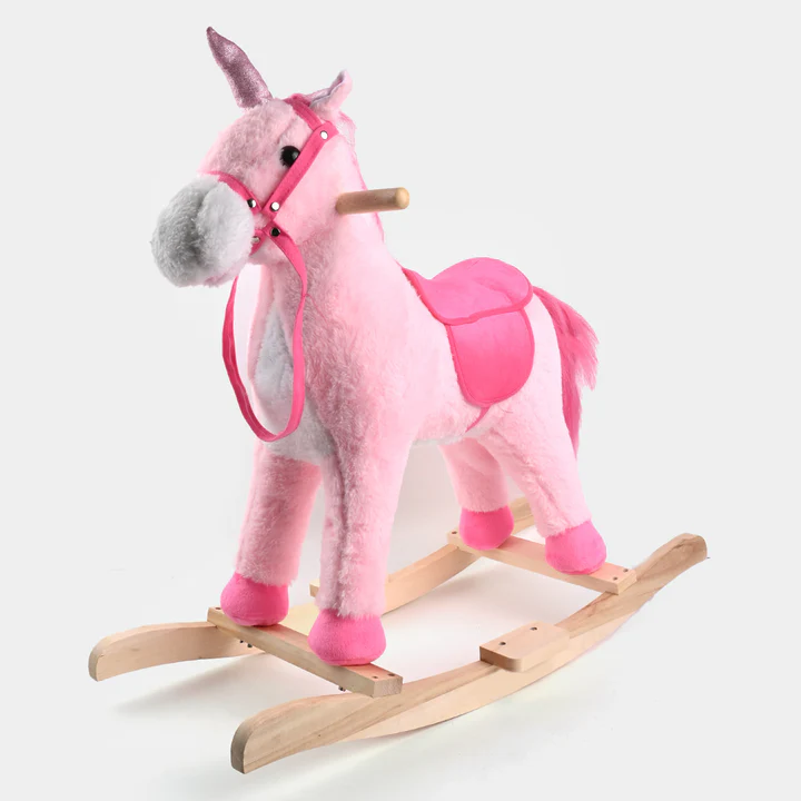 Unicorn Rocking Horse with Sound – Pink