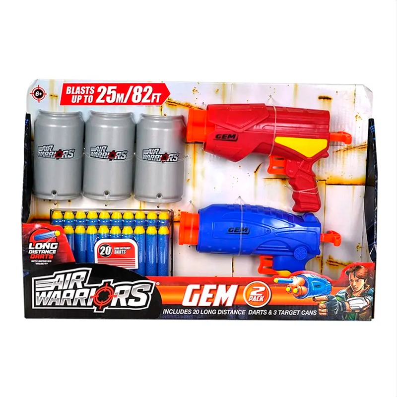 إير وريورز - لعبة مجموعة مسدسات جيم بلاستر مسافات بعيدة - 2 قطعة