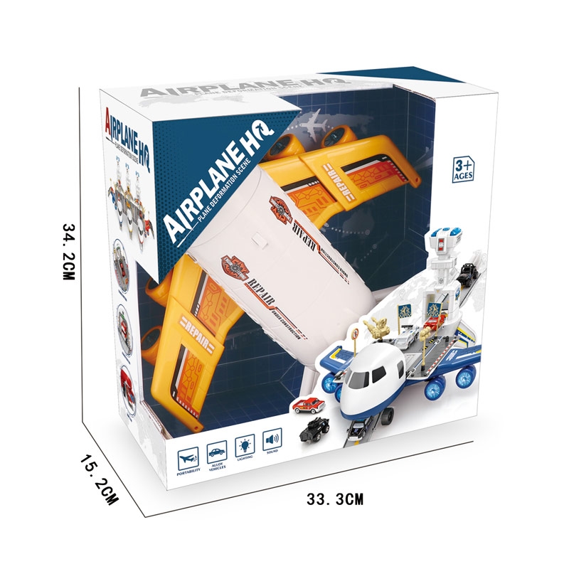 لعبة طائرة النقل مع الضوء والموسيقى