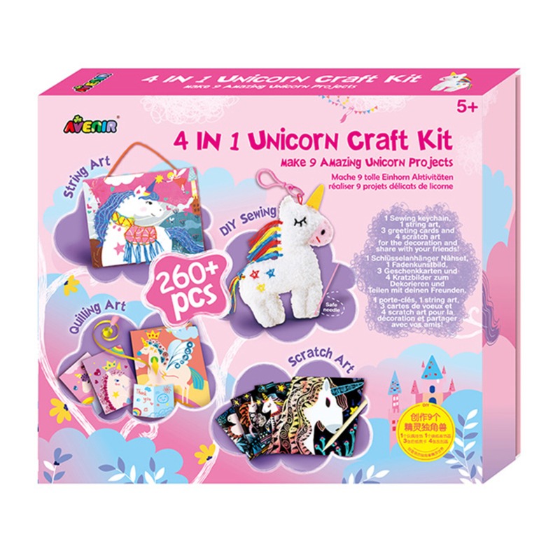 أفينير - مجموعة صنع قطيفة اليونيكورن 4 في 1 260 قطعة