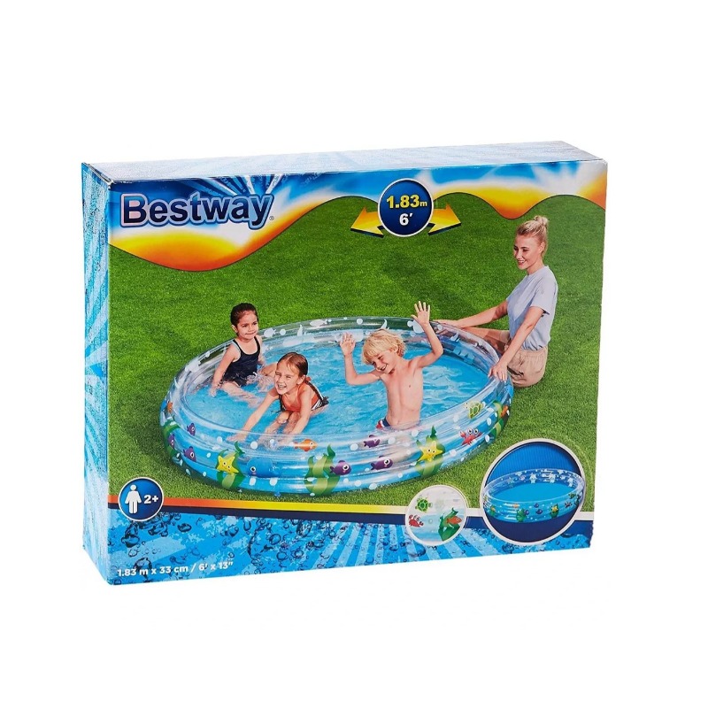 بست واي - مسبح ثلاثي الحلقات بتصميم الأسماك