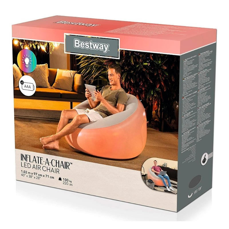 بست واي - كرسي بالأضواء قابل للنفخ