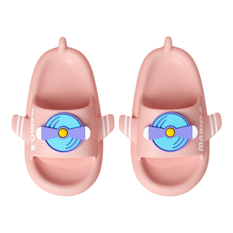 تشيرفل ماريو - سليبر الأطفال بتصميم الطائرة لون وردي