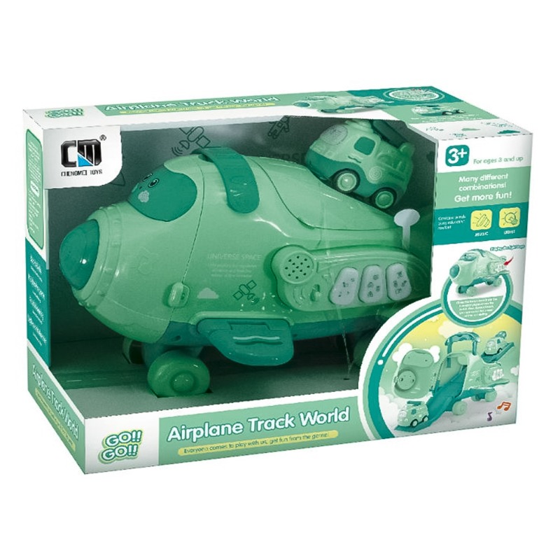 تشنجمي تويز - طائرة تراك وورلد لون أخضر