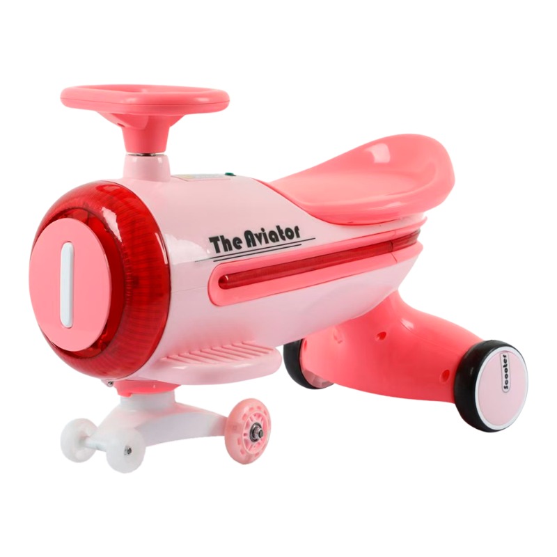 دراجة ثلاثية العجلات تصميم الطائرة بضوء وموسيقى