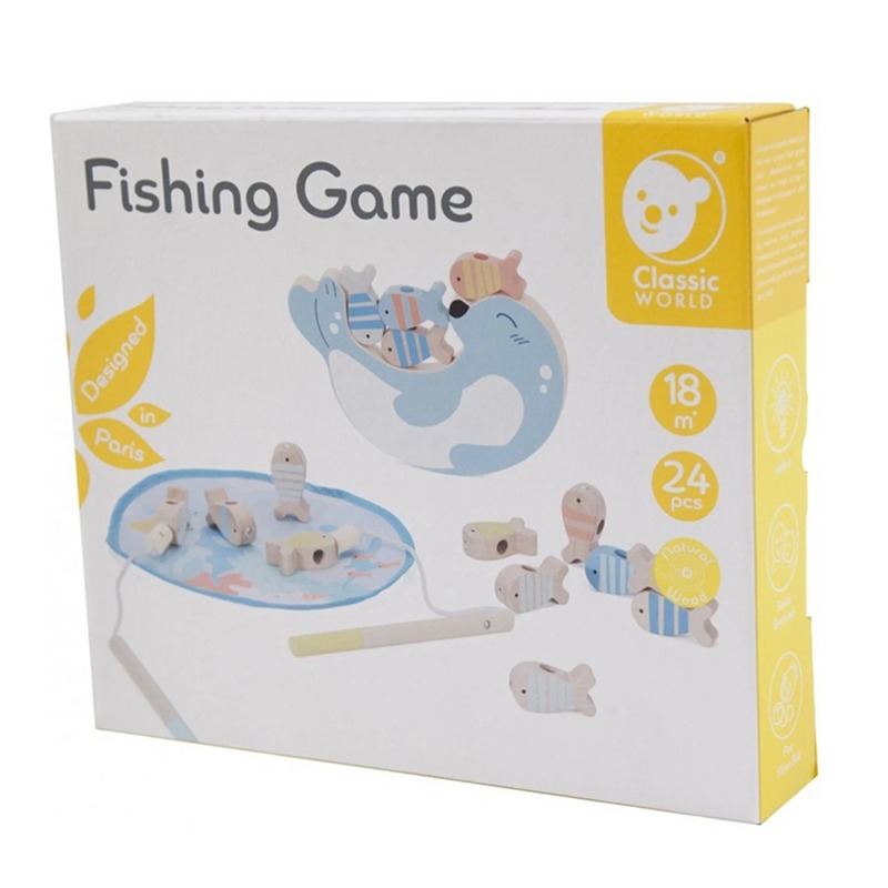 كلاسيك وورلد - لعبة صيد السمك الخشبية