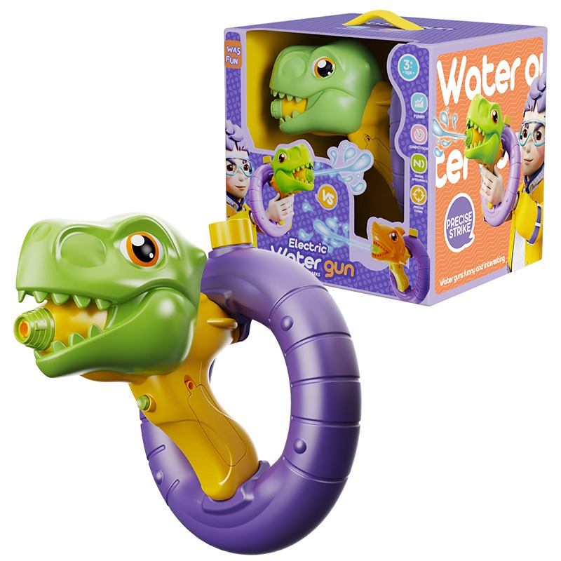 مسدس ماء بتصميم الديناصور لون أخضر