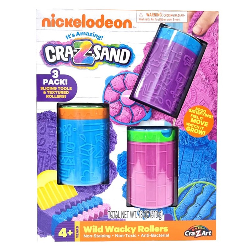 كري زي آرت - مجموعة الرمال الحركية واكي وايلد ساند 3 عبوات