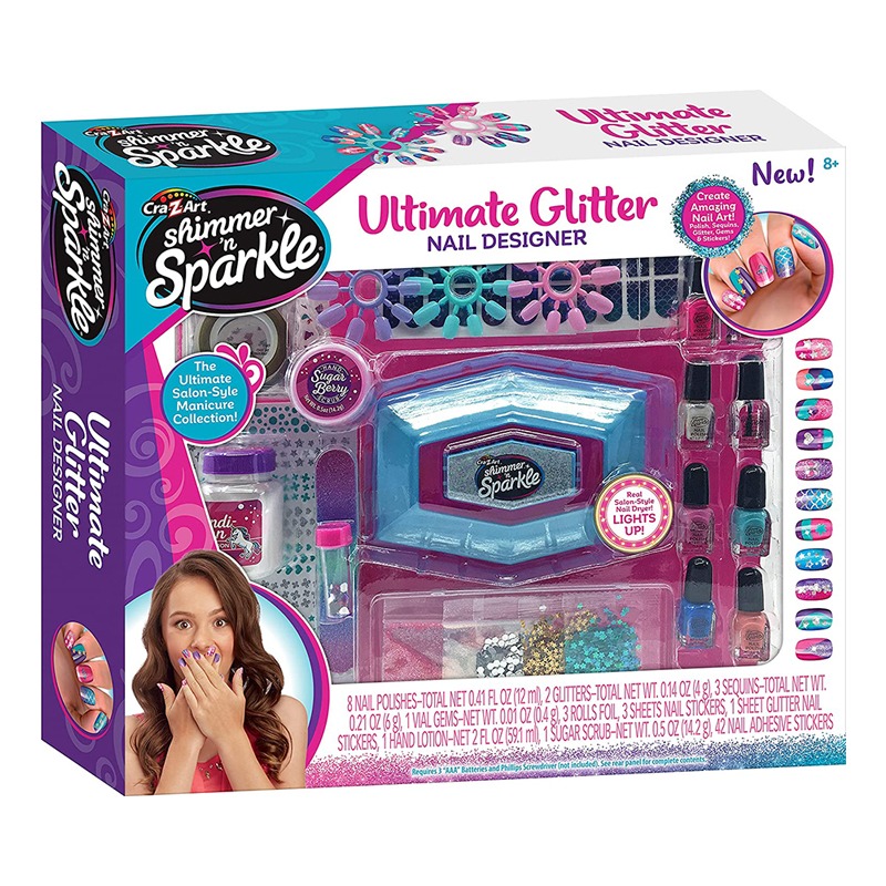 كري زي آرت - شيمر آند سباركل مجموعة تصميم الأظافر التيميت جليتر