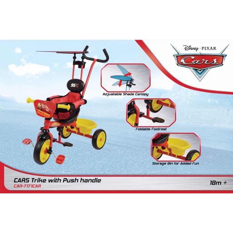 دراجة ثلاثية سترول آند ترايك 3 في 1 بتصميم شخصيات كارز