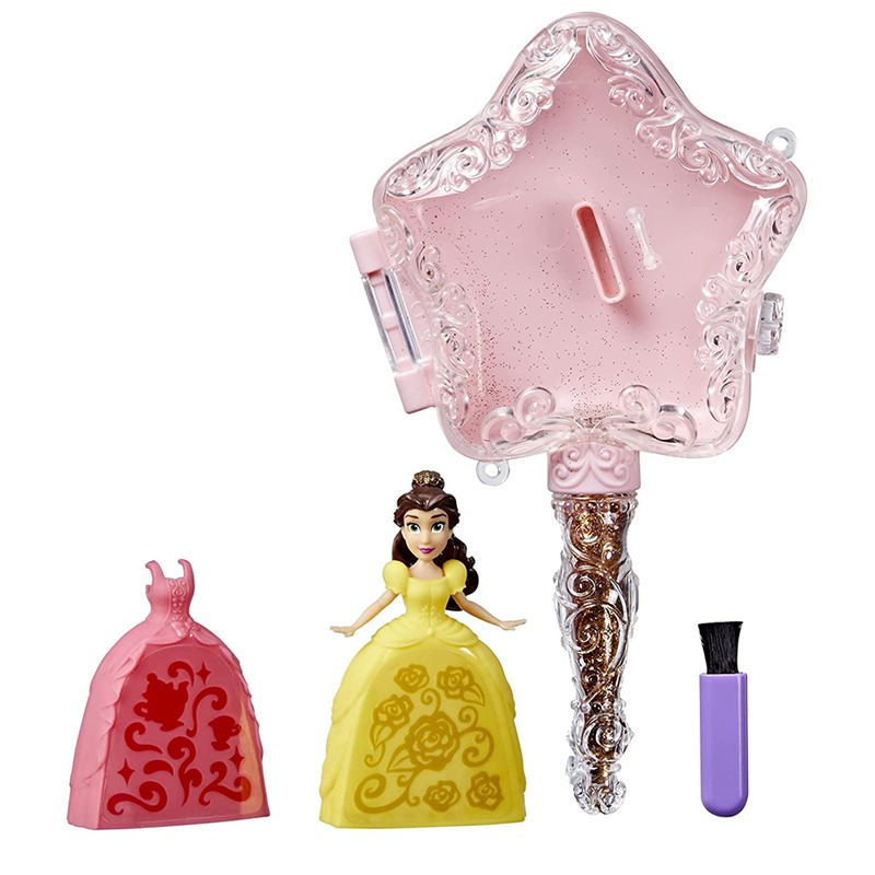 ديزني برينسيس - دمية الأميرة بيل مع العصا الجليتر السحرية