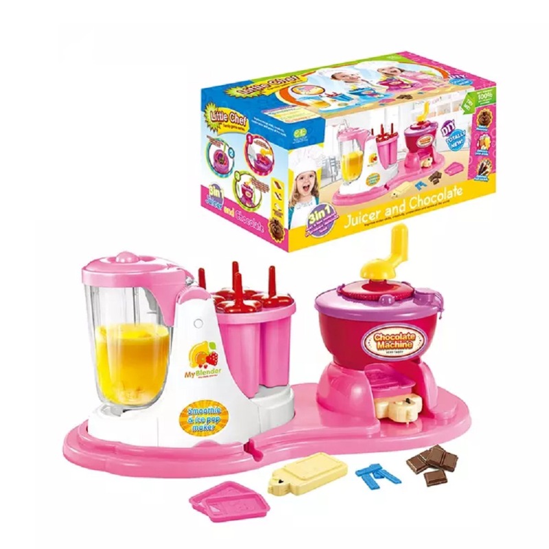 لعبة آلة صنع العصير آيس لولي والشوكولاته 3 في 1