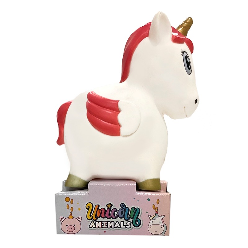 فالكا - حصالة أطفال كبيرة بتصميم يونيكورن لون وردي