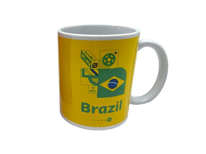 فيفا 2022 - كوب سيراميك سعة 325 مل شعار البرازيل
