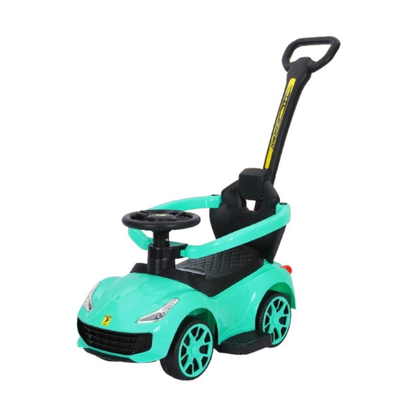 فيرست ستيب - عربة الأطفال رباعية العجلات مع مقبض دفع ومقاعد جلدية