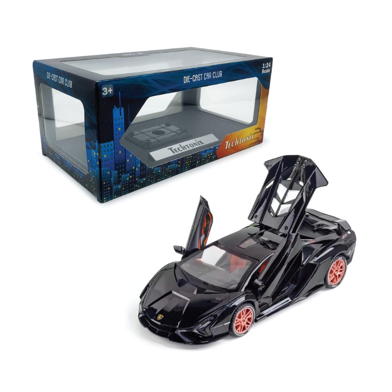 فنسيرز - سيارة لامبورجيني لايتنينج مقاس 1: 24 لون أسود