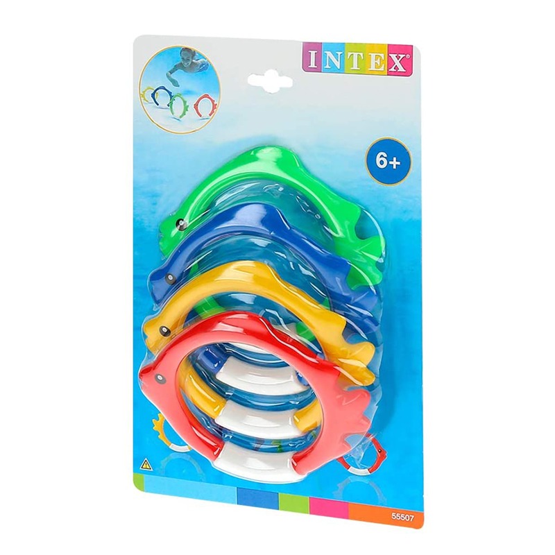 إنتكس - حلقات الغوص بتصميم السمك 4 قطع