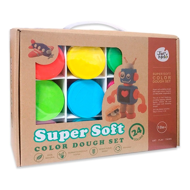 جار ميلو - مجموعة صلصال سوبر سوفت 24 قطعة