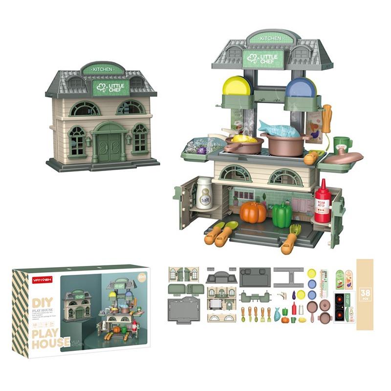 مجموعة لعب مطبخ الشيف مع الملحقات - 38 قطعة