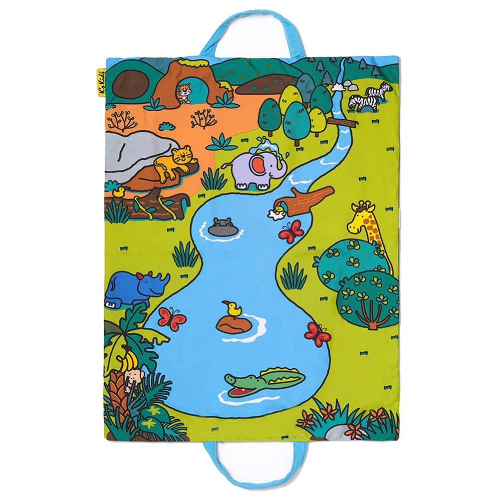 كيز كيدز - حصيرة لعب بتصميم حيوانات الغابة