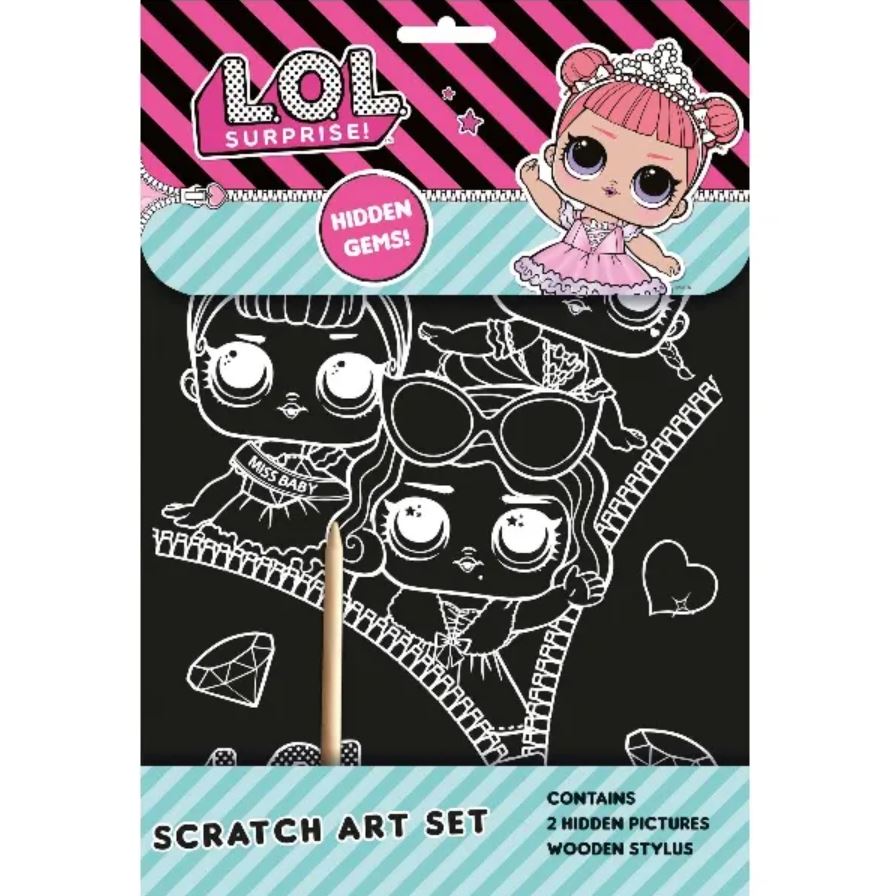 لول سربرايز - مجموعة استنسل سكراتش آرت الفنية