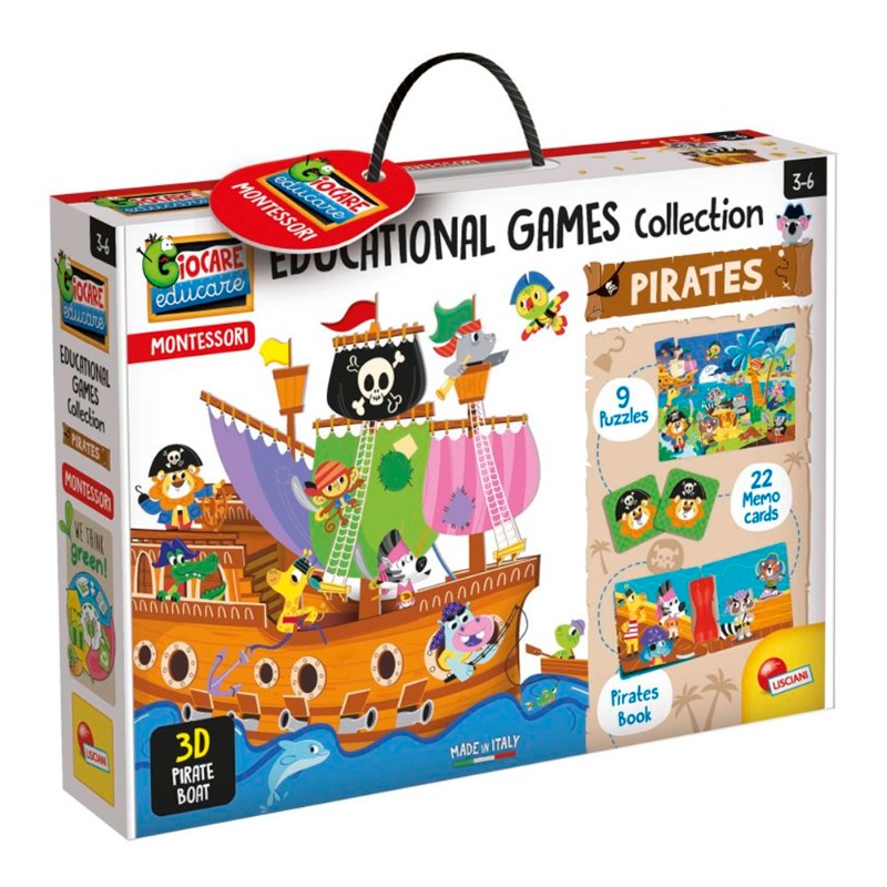 ليسياني - مونتيسوري قراصنة المراكب الشراعية للعب والتعلم