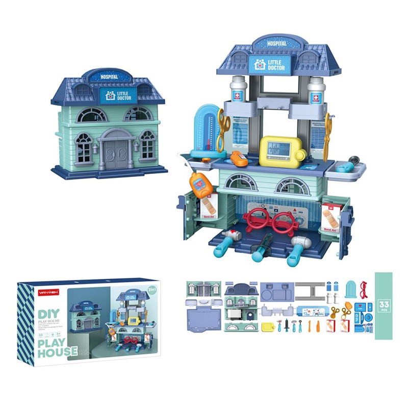 مجموعة لعب أدوات الطبيب - 33 قطعة