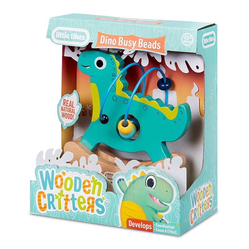 ليتل تايكس - لعبة متاهة الخرزات الخشبية بتصميم الديناصور