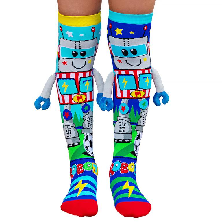 Madmia Robot Socks With Plush Arms - Medium